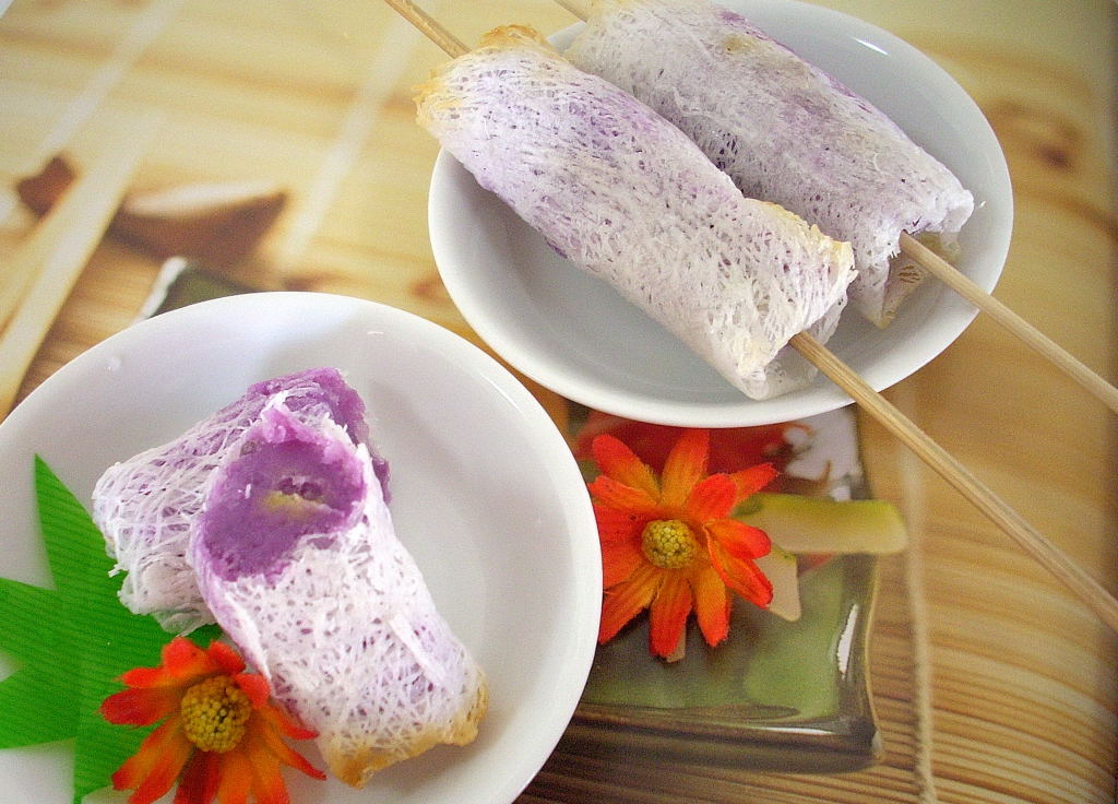 Image Vietnamese Rice Skin Purple Yam Roll 善缘-山药卷 600 grams